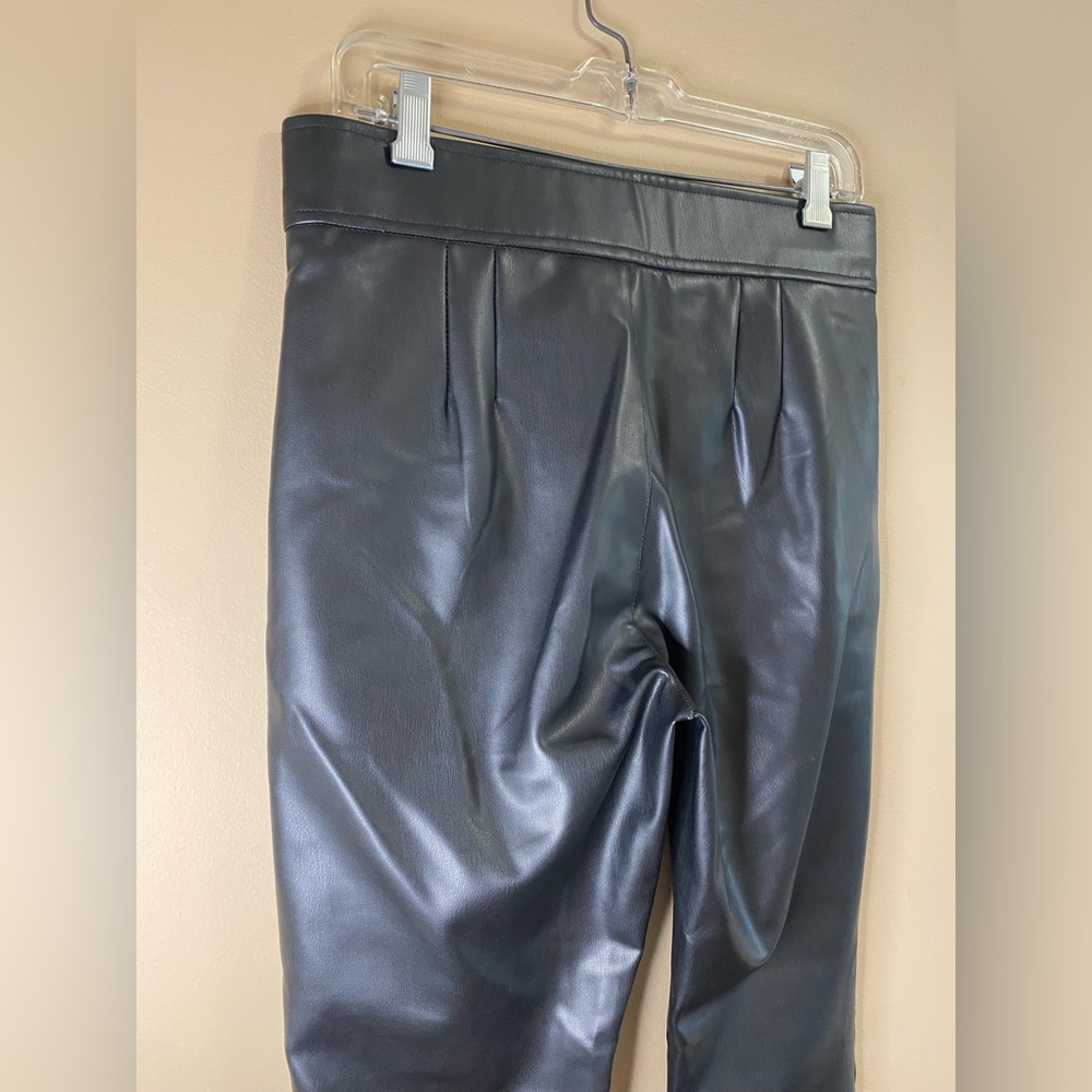 ZARA Black Faux Leather Pants - Picture 9 of 12